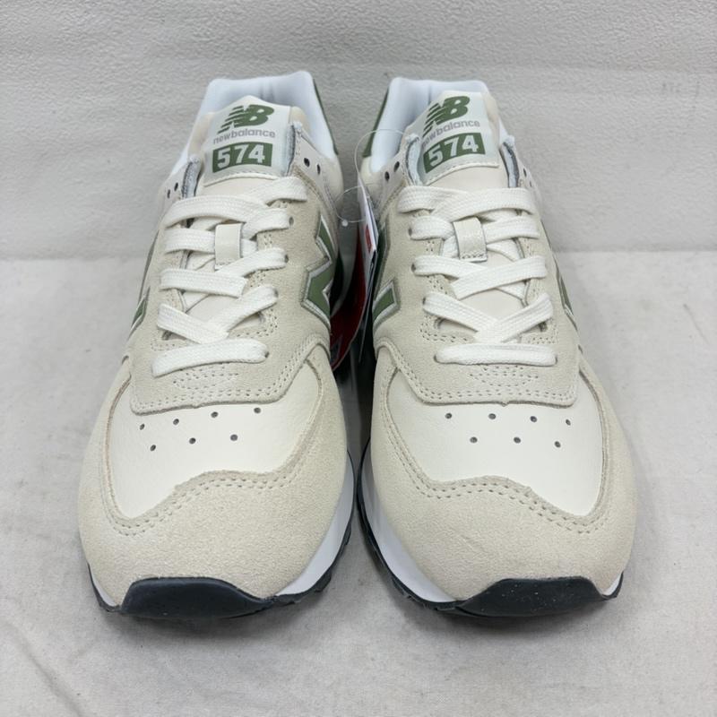 ニューバランス New Balance スニーカー スニーカー U5742KF スウェード メッシュ スニーカー クラシック ロゴ 27.0cm ロゴ、文字 白 / ホワイト / white X カーキ / カーキ / khaki メンズ USED 古着 中古 50163079