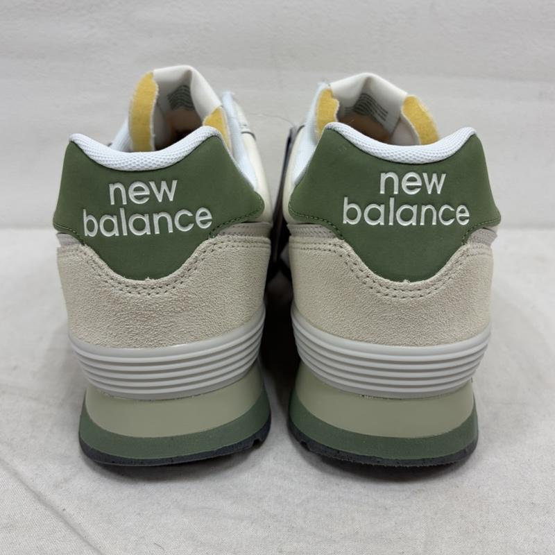 ニューバランス New Balance スニーカー スニーカー U5742KF スウェード メッシュ スニーカー クラシック ロゴ 27.0cm ロゴ、文字 白 / ホワイト / white X カーキ / カーキ / khaki メンズ USED 古着 中古 50163079