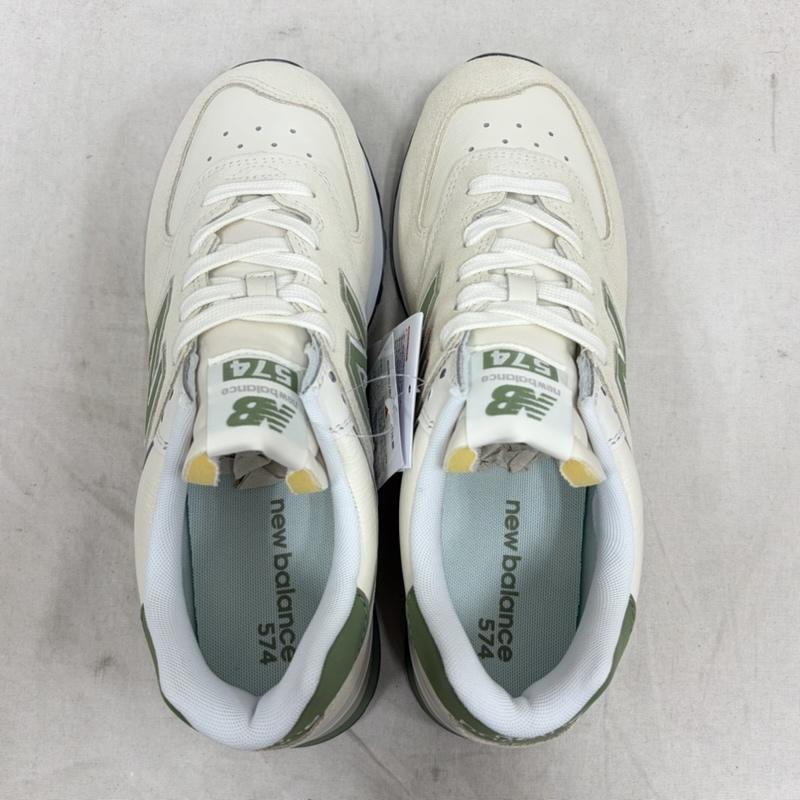 ニューバランス New Balance スニーカー スニーカー U5742KF スウェード メッシュ スニーカー クラシック ロゴ 27.0cm ロゴ、文字 白 / ホワイト / white X カーキ / カーキ / khaki メンズ USED 古着 中古 50163079