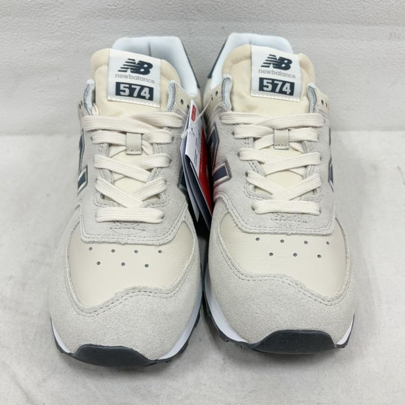 ニューバランス New Balance スニーカー スニーカー U57481N スウェード メッシュ スニーカー クラシック ロゴ 27.0cm ロゴ、文字 白 / ホワイト / white X 紺 / ネイビー / navy メンズ USED 古着 中古 50163080