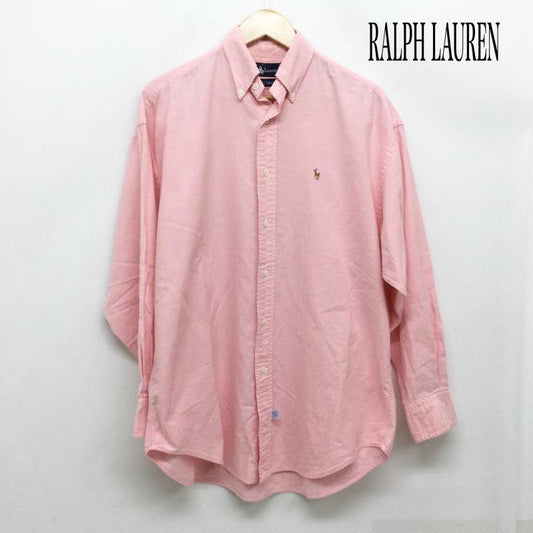 ラルフローレン RALPHLAUREN シャツ、ブラウス 長袖 ポロラルフローレン 長袖シャツ　BIG OXFORD 8 無地 桃 / ピンク / pink メンズ USED 古着 中古 50163082