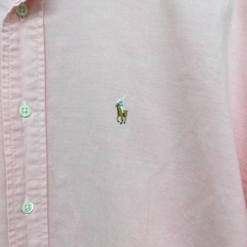 ラルフローレン RALPHLAUREN シャツ、ブラウス 長袖 ポロラルフローレン 長袖シャツ　BIG OXFORD 8 無地 桃 / ピンク / pink メンズ USED 古着 中古 50163082