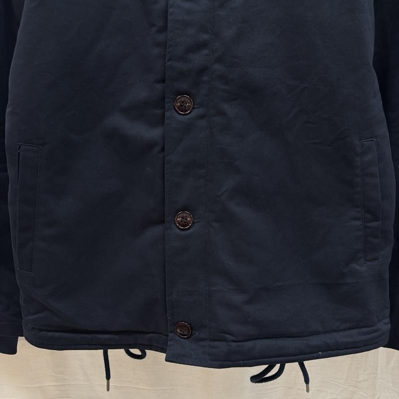 古着 USED ジャケット、上着 ジャンパー、ブルゾン N-1タイプ ミリタリー デッキ ジャケット 裏ボア ARMY プリント L 紺 / ネイビー / navy メンズ USED 古着 中古 50163084