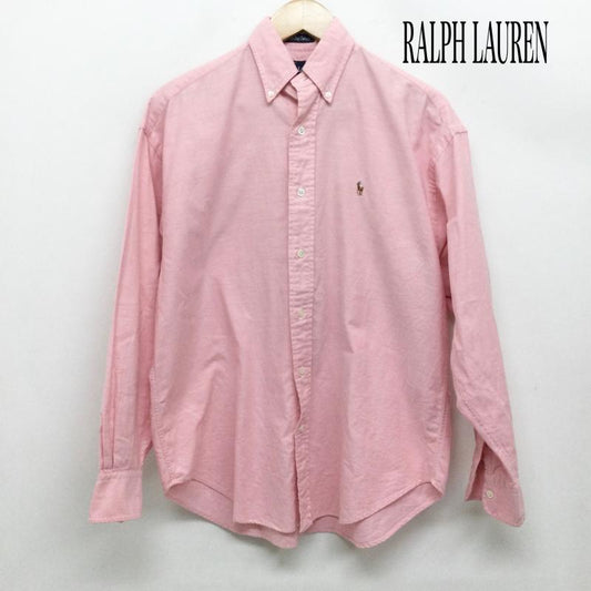ラルフローレン RALPHLAUREN シャツ、ブラウス 長袖 ポロラルフローレン 長袖シャツ　BIG OXFORD 4 無地 桃 / ピンク / pink メンズ USED 古着 中古 50163087