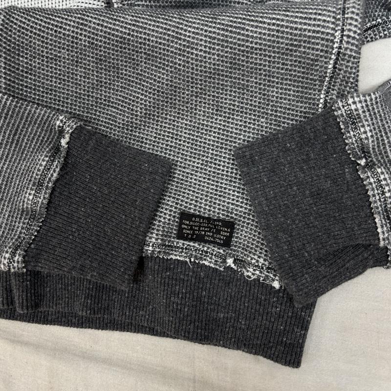 ディーゼル DIESEL ジャケット、上着 ジャンパー、ブルゾン ショールカラー ジップアップ サーマル ニット ジャケット XL メンズ USED 古着 中古 50163088