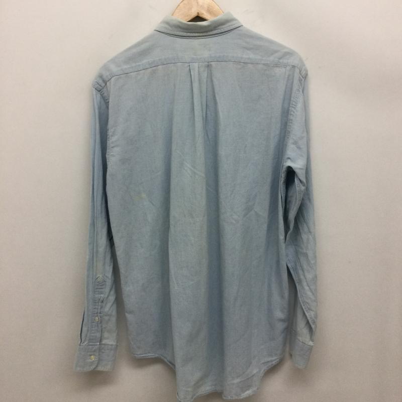 ラルフローレン RALPHLAUREN シャツ、ブラウス 長袖 ポロラルフローレン 長袖シャツ　MADE IN USA XL 無地 水色 / ライトブルー / メンズ USED 古着 中古 50163090