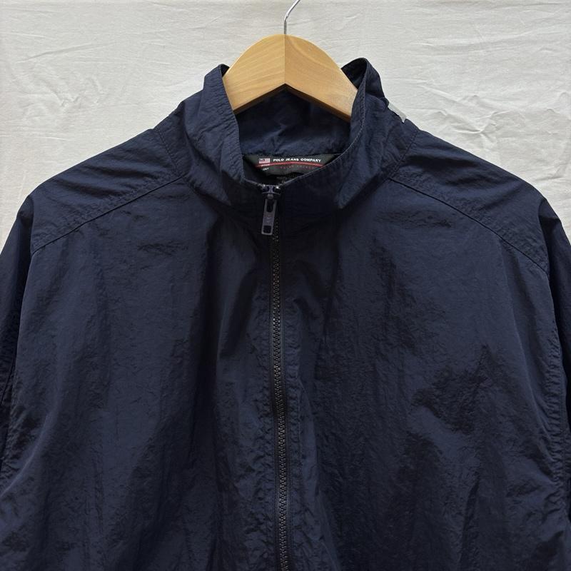 ポロジーンズカンパニー POLO JEANS COMPANY ジャケット、上着 ジャンパー、ブルゾン スタンドカラー ジップアップ ナイロン ジャケット L 紺 / ネイビー / navy メンズ USED 古着 中古 50163092