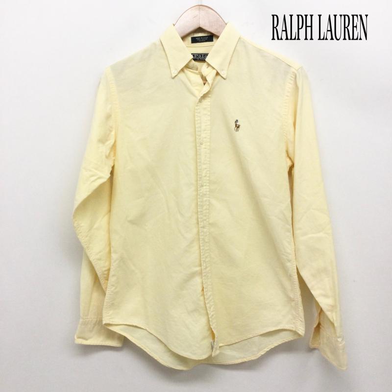 ラルフローレン RALPHLAUREN シャツ、ブラウス 長袖 ポロラルフローレン 長袖シャツ　MADE IN USA S 無地 黄 / イエロー / yellow メンズ USED 古着 中古 50163093