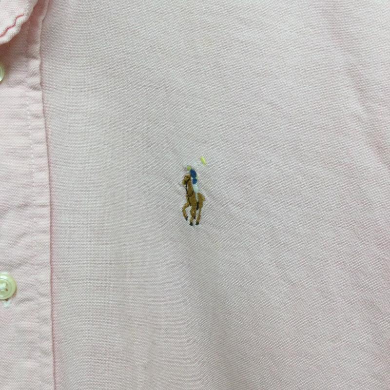 ラルフローレン RALPHLAUREN シャツ、ブラウス 長袖 ポロラルフローレン 長袖シャツ　MADE IN USA M 無地 桃 / ピンク / pink メンズ USED 古着 中古 50163094