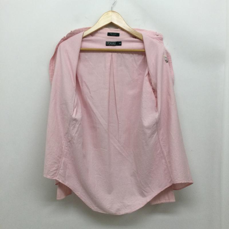 ラルフローレン RALPHLAUREN シャツ、ブラウス 長袖 ポロラルフローレン 長袖シャツ　MADE IN USA M 無地 桃 / ピンク / pink メンズ USED 古着 中古 50163094