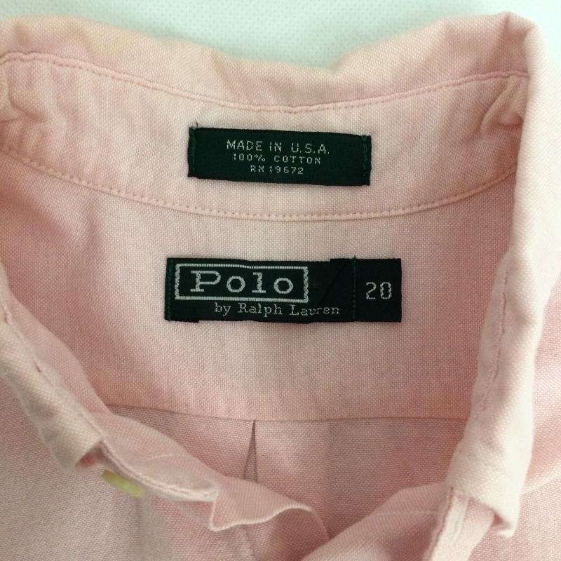 ラルフローレン RALPHLAUREN シャツ、ブラウス 長袖 ポロラルフローレン 長袖シャツ　MADE IN USA M 無地 桃 / ピンク / pink メンズ USED 古着 中古 50163094