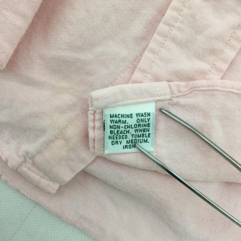 ラルフローレン RALPHLAUREN シャツ、ブラウス 長袖 ポロラルフローレン 長袖シャツ　MADE IN USA M 無地 桃 / ピンク / pink メンズ USED 古着 中古 50163094