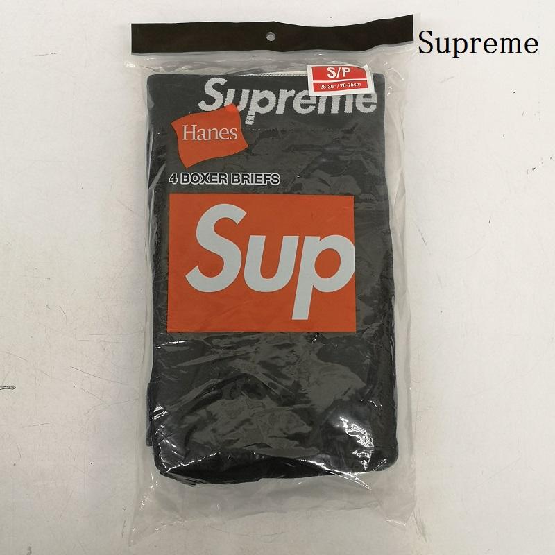シュプリーム Supreme インナーウエア ショーツ 未開封 Hanes Boxer Briefs 4 Pack ヘインズ ボクサーパンツ 4枚セット S 黒 / ブラック / black メンズ USED 古着 中古 50163097