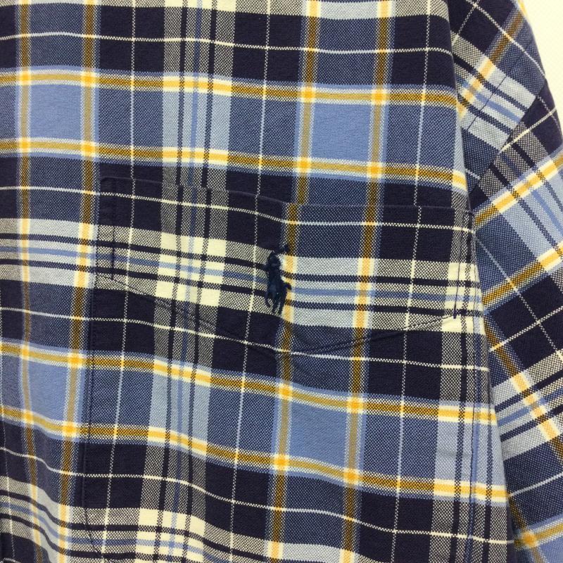 ラルフローレン RALPHLAUREN シャツ、ブラウス 長袖 ポロラルフローレン 長袖シャツ　BIG SHIRT L チェック 紺 / ネイビー / navy メンズ USED 古着 中古 50163098