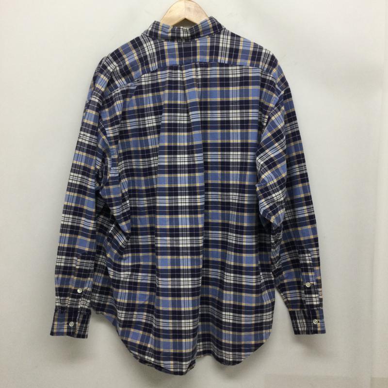 ラルフローレン RALPHLAUREN シャツ、ブラウス 長袖 ポロラルフローレン 長袖シャツ　BIG SHIRT L チェック 紺 / ネイビー / navy メンズ USED 古着 中古 50163098