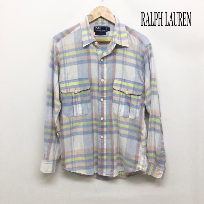 ラルフローレン RALPHLAUREN シャツ、ブラウス 長袖 ポロラルフローレン 長袖シャツ L チェック マルチカラー / マルチカラー / multicolor レディース USED 古着 中古 50163101