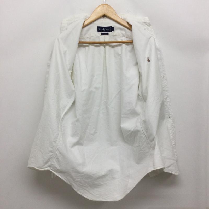 ラルフローレン RALPHLAUREN シャツ、ブラウス 長袖 ポロラルフローレン 長袖シャツ ボタンダウン　胸刺繡 S 無地 白 / ホワイト / white メンズ USED 古着 中古 50163103