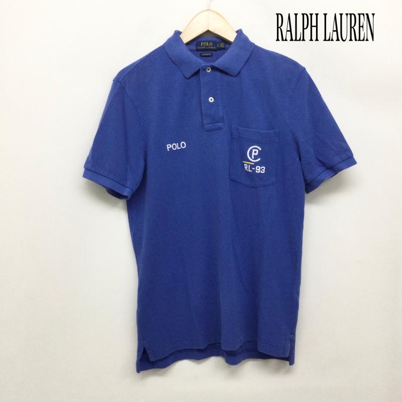 ラルフローレン RALPHLAUREN ポロシャツ 半袖 ポロラルフローレン ポロシャツ RL-93 S ロゴ、文字 青 / ブルー / blue メンズ USED 古着 中古 50163104