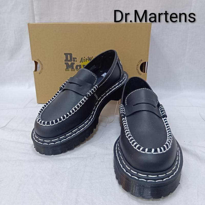ドクターマーチン Dr.Martens ローファー ローファー PENTON BEX ホワイトダブルステッチ ローファー シューズ 43415001 us7 UK：5 無地 黒 / ブラック / black レディース USED 古着 中古 50163109