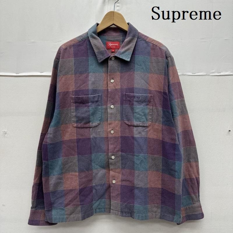 シュプリーム Supreme シャツ、ブラウス 長袖 21FW Plaid Flannel Shirt フランネル チェック シャツ M マルチカラー / マルチカラー / multicolor X 紫 / パープル / purple メンズ USED 古着 中古 50163121