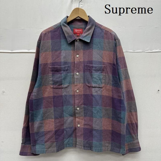 シュプリーム Supreme シャツ、ブラウス 長袖 21FW Plaid Flannel Shirt フランネル チェック シャツ M マルチカラー / マルチカラー / multicolor X 紫 / パープル / purple メンズ USED 古着 中古 50163121