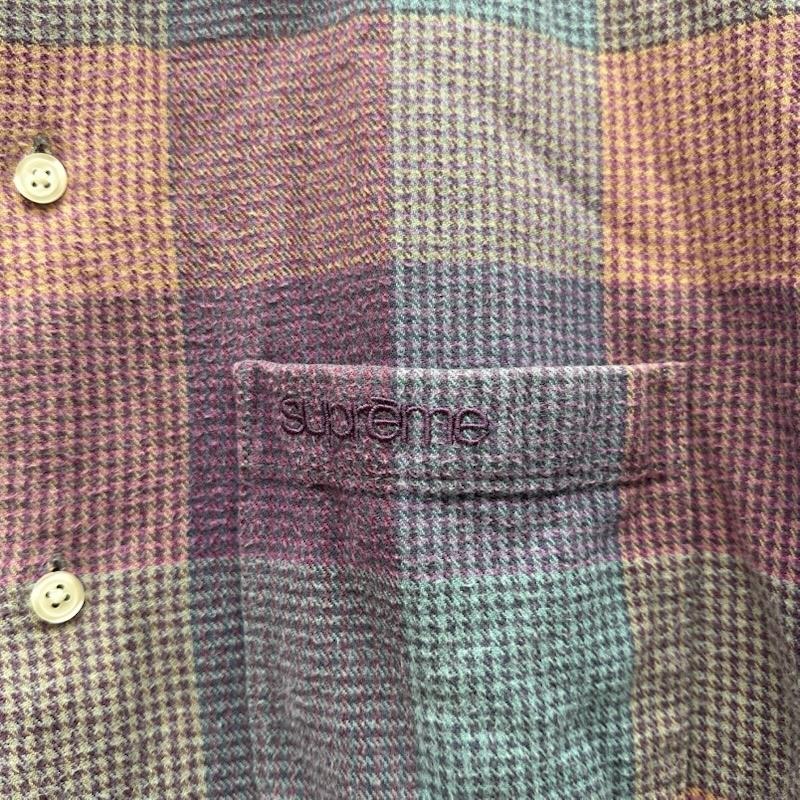 シュプリーム Supreme シャツ、ブラウス 長袖 21FW Plaid Flannel Shirt フランネル チェック シャツ M マルチカラー / マルチカラー / multicolor X 紫 / パープル / purple メンズ USED 古着 中古 50163121