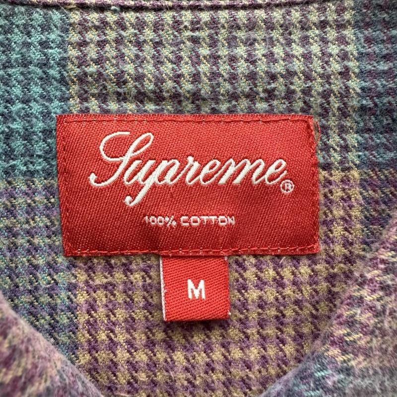 シュプリーム Supreme シャツ、ブラウス 長袖 21FW Plaid Flannel Shirt フランネル チェック シャツ M マルチカラー / マルチカラー / multicolor X 紫 / パープル / purple メンズ USED 古着 中古 50163121