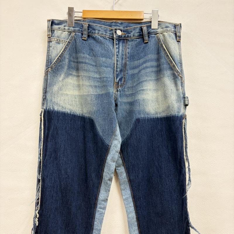 ミニマル mnml パンツ デニム、ジーンズ ダブルニー フレア デニム パンツ パッチワーク ワーク 32インチ 無地 青 / ブルー / blue X インディゴ / インディゴ / Indigo メンズ USED 古着 中古 50163124