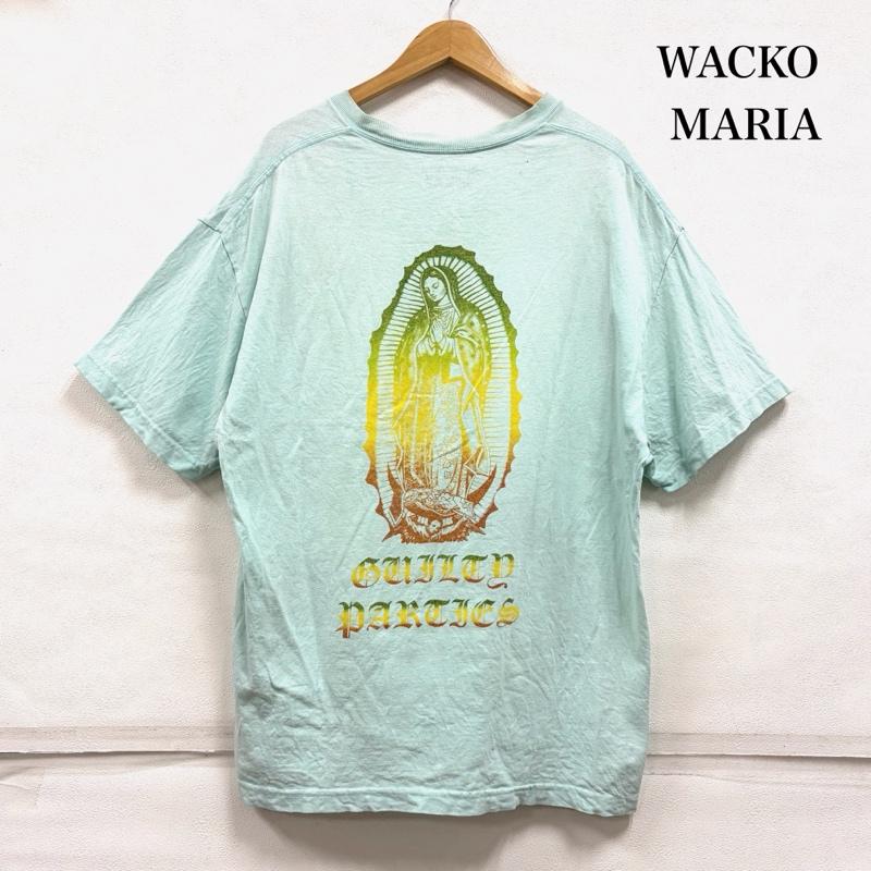 ワコマリア WACKO MARIA Tシャツ 半袖 22SS-WMT-TEE01 RUDE 半袖 マリア様 ロゴ 両面 プリント Tシャツ ルード XL ロゴ、文字 X プリント 水色 / ライトブルー / X マルチカラー / マルチカラー / multicolor メンズ USED 古着 中古 50163127