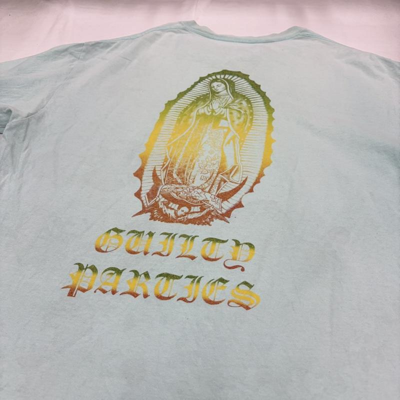 ワコマリア WACKO MARIA Tシャツ 半袖 22SS-WMT-TEE01 RUDE 半袖 マリア様 ロゴ 両面 プリント Tシャツ ルード XL ロゴ、文字 X プリント 水色 / ライトブルー / X マルチカラー / マルチカラー / multicolor メンズ USED 古着 中古 50163127