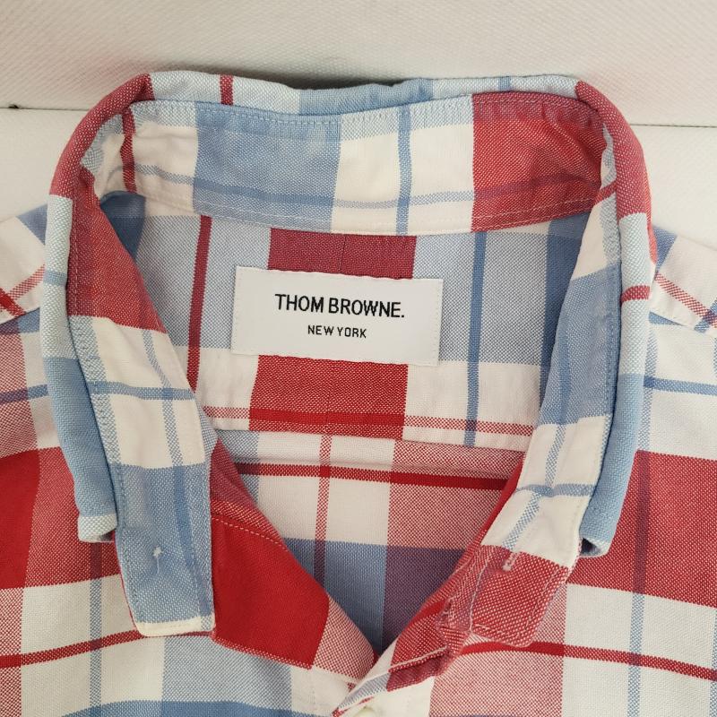 トムブラウン THOM BROWNE シャツ、ブラウス 長袖 ボタンダウンシャツ チェック柄 USA製 O マルチカラー - チェック メンズ USED 古着 中古 50163130