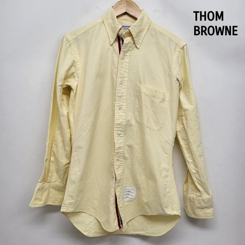 トムブラウン THOM BROWNE シャツ、ブラウス 長袖 オックスフォードシャツ サイズO USA製 - 黄 / イエロー / yellow メンズ USED 古着 中古 50163131