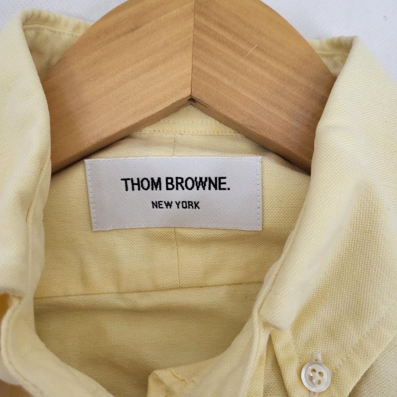 トムブラウン THOM BROWNE シャツ、ブラウス 長袖 オックスフォードシャツ サイズO USA製 - 黄 / イエロー / yellow メンズ USED 古着 中古 50163131