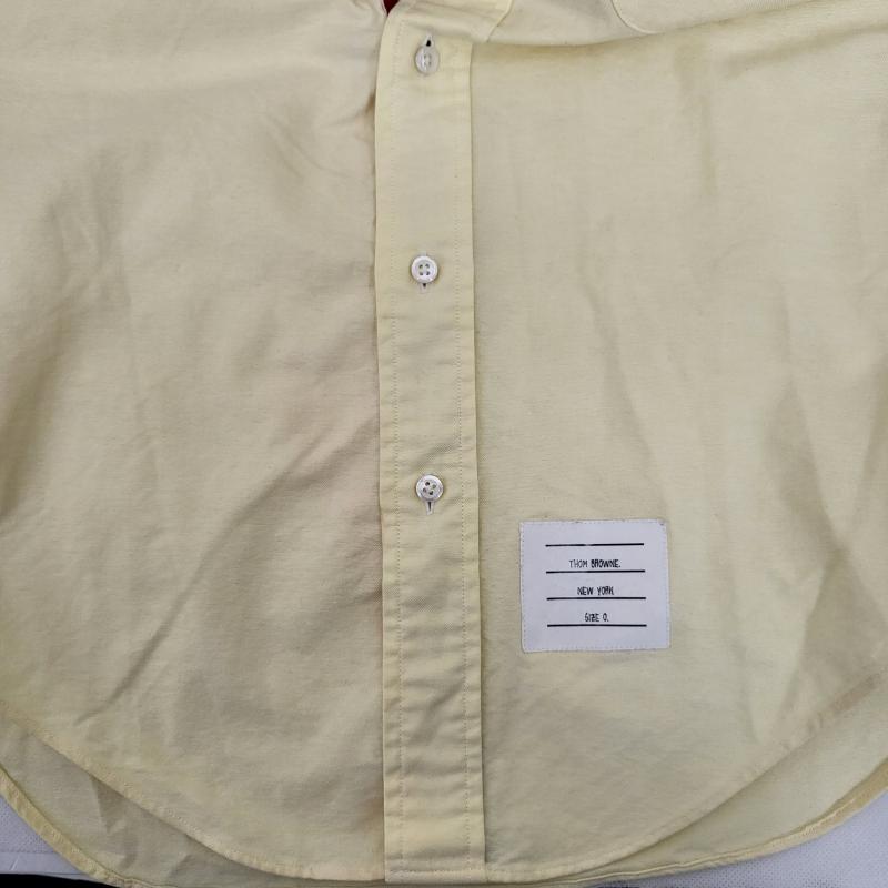 トムブラウン THOM BROWNE シャツ、ブラウス 長袖 オックスフォードシャツ サイズO USA製 - 黄 / イエロー / yellow メンズ USED 古着 中古 50163131