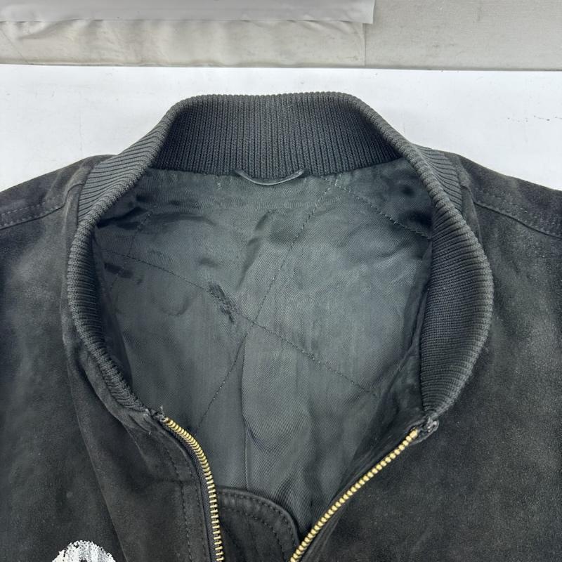 古着 USED ジャケット、上着 ジャンパー、ブルゾン GECKO プリント レザー ジャケット スタジャン - 黒 / ブラック / black メンズ USED 古着 中古 50163133