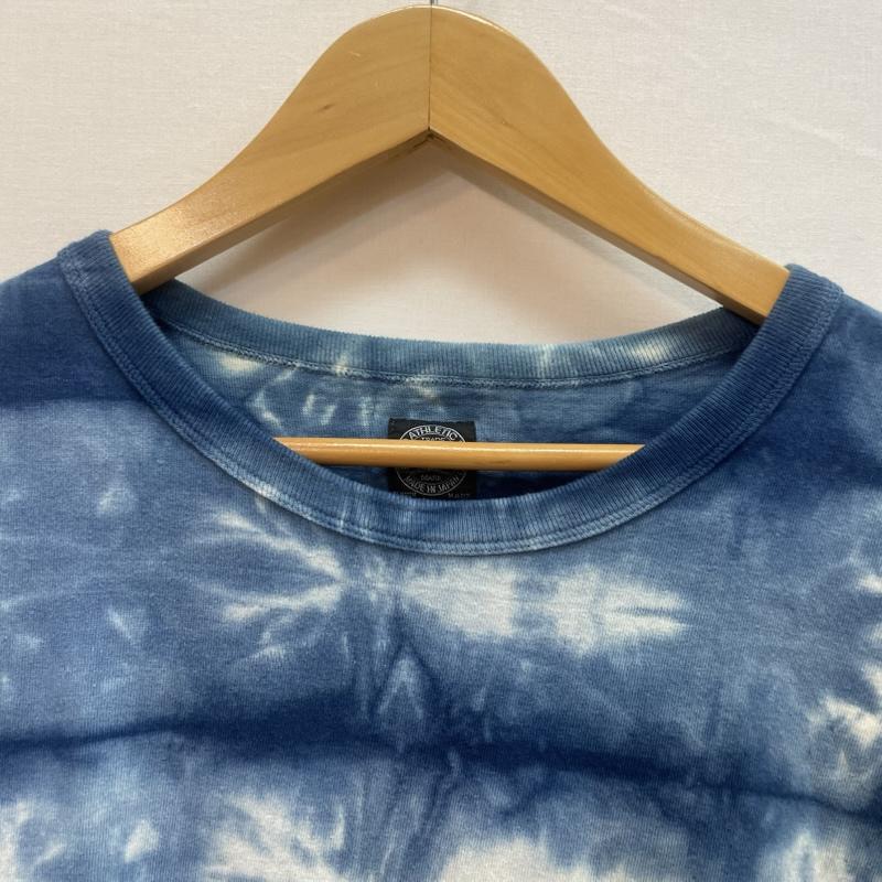 ジェラード JELADO Tシャツ 半袖 インディゴ 染め タイダイ ボーダー Tシャツ 絞り染め デザイン タグ付き 42 総柄 青 / ブルー / blue X 白 / ホワイト / white メンズ USED 古着 中古 50163134