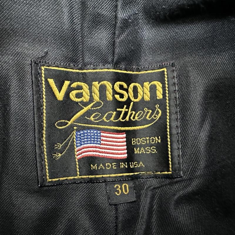 ヴァンソン VANSON パンツ ワークパンツ、ペインターパンツ USA製 カウ レザー バイカー パンツ 30インチ 黒 / ブラック / black メンズ USED 古着 中古 50163138