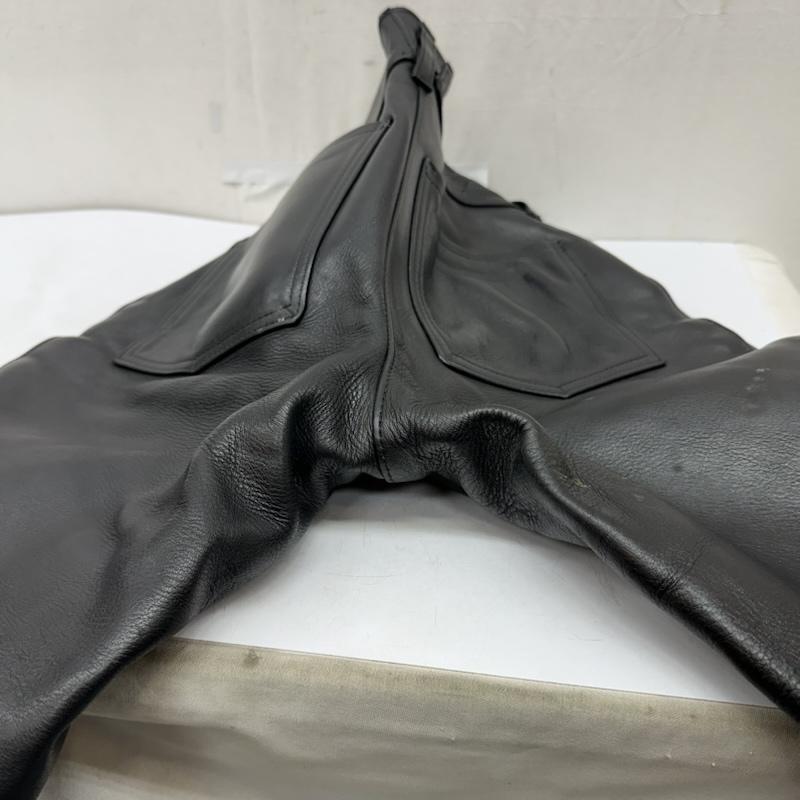 ヴァンソン VANSON パンツ ワークパンツ、ペインターパンツ USA製 カウ レザー バイカー パンツ 30インチ 黒 / ブラック / black メンズ USED 古着 中古 50163138