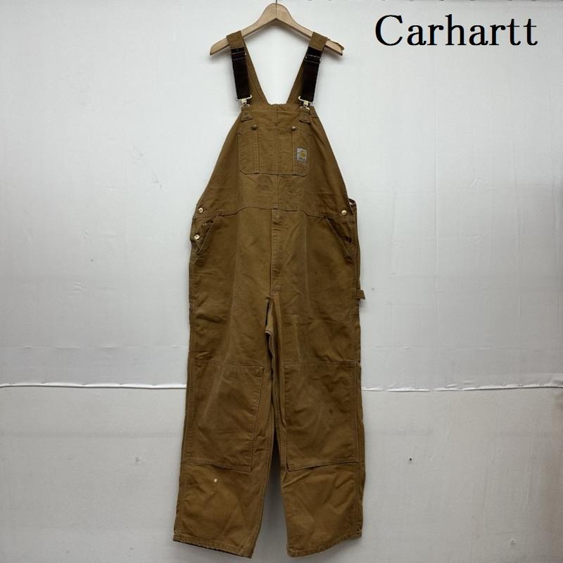 カーハート Carhartt サロペット・オーバーオール サロペット、オーバーオール ダック ダブルニー オーバーオール R01-BRN 48x30 48 茶 / ブラウン / brown メンズ USED 古着 中古 50163141