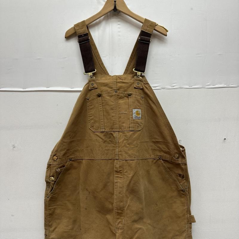カーハート Carhartt サロペット・オーバーオール サロペット、オーバーオール ダック ダブルニー オーバーオール R01-BRN 48x30 48 茶 / ブラウン / brown メンズ USED 古着 中古 50163141