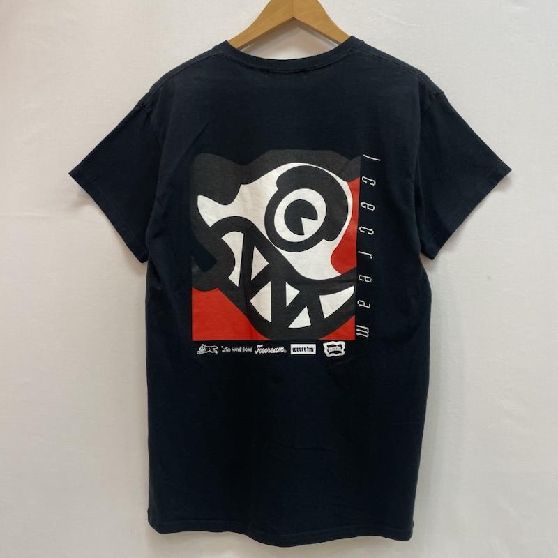 アイスクリーム ICECREAM ポロシャツ 半袖 グラフィック Tシャツ キャラクター プリント - 無地 X キャラクター X プリント 黒 / ブラック / black メンズ USED 古着 中古 50163147