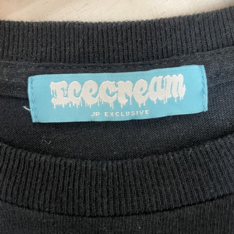 アイスクリーム ICECREAM ポロシャツ 半袖 グラフィック Tシャツ キャラクター プリント - 無地 X キャラクター X プリント 黒 / ブラック / black メンズ USED 古着 中古 50163147