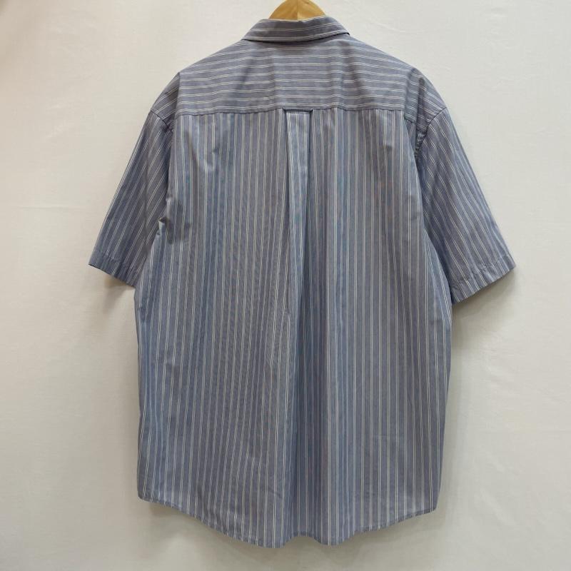 フリークスストア FREAK S STORE シャツ、ブラウス 半袖 The FOX ロゴ 刺繍 ストライプ 半袖 シャツ TOWN CRAFT L ストライプ 青 / ブルー / blue X 白 / ホワイト / white X 灰 / グレー / gray メンズ USED 古着 中古 50163156