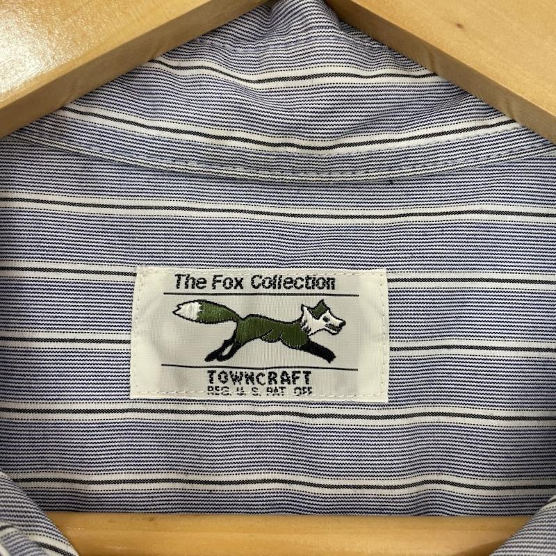 フリークスストア FREAK S STORE シャツ、ブラウス 半袖 The FOX ロゴ 刺繍 ストライプ 半袖 シャツ TOWN CRAFT L ストライプ 青 / ブルー / blue X 白 / ホワイト / white X 灰 / グレー / gray メンズ USED 古着 中古 50163156