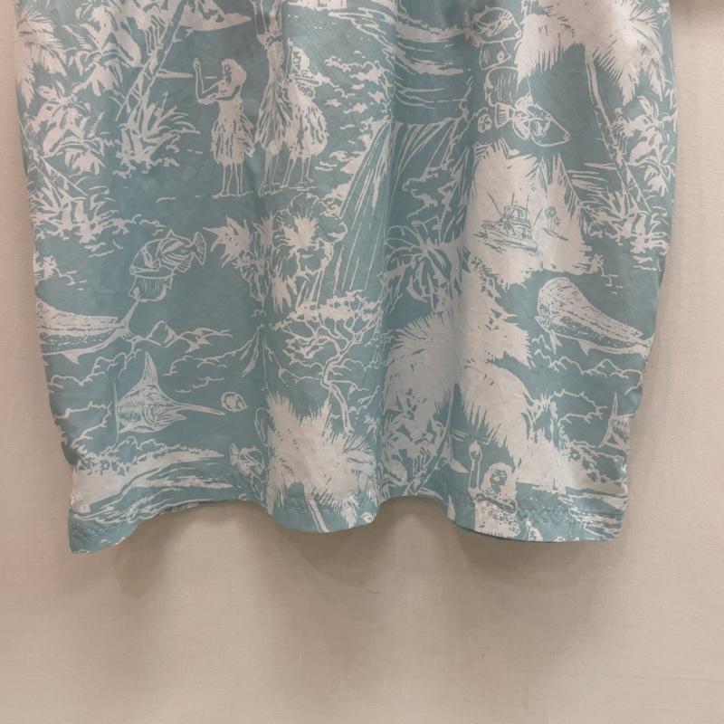 コロンビア Columbia シャツ、ブラウス 半袖 ハワイアン プリント シャツ PFG L 総柄 水色 / ライトブルー / X 白 / ホワイト / white メンズ USED 古着 中古 50163157