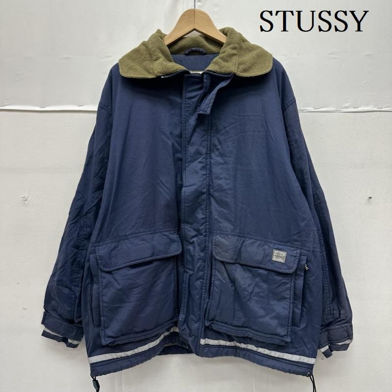 ステューシー STUSSY ジャケット、上着 ジャンパー、ブルゾン 90s OUTDOOR 裏地 フリース ナイロン ジャケット M 紺 / ネイビー / navy メンズ USED 古着 中古 50163158