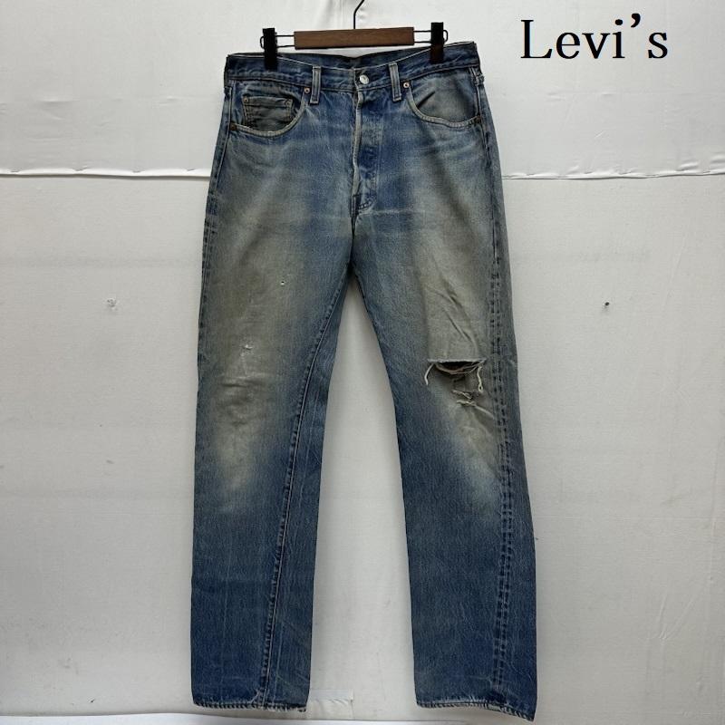 リーバイス Levi s パンツ デニム、ジーンズ 83年 80s 1501 0117 524 ボタンフライ ダメージ デニム パンツ - インディゴ / インディゴ / Indigo メンズ USED 古着 中古 50163162