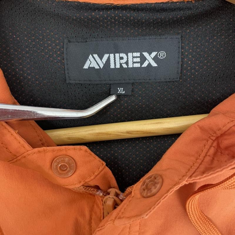アヴィレックス AVIREX パーカー 半袖 BLACK PROJECT 半袖 フード 付き シャツ USAF ワッペン XL 無地 X ロゴ、文字 X プリント 橙 / オレンジ / orange メンズ USED 古着 中古 50163164