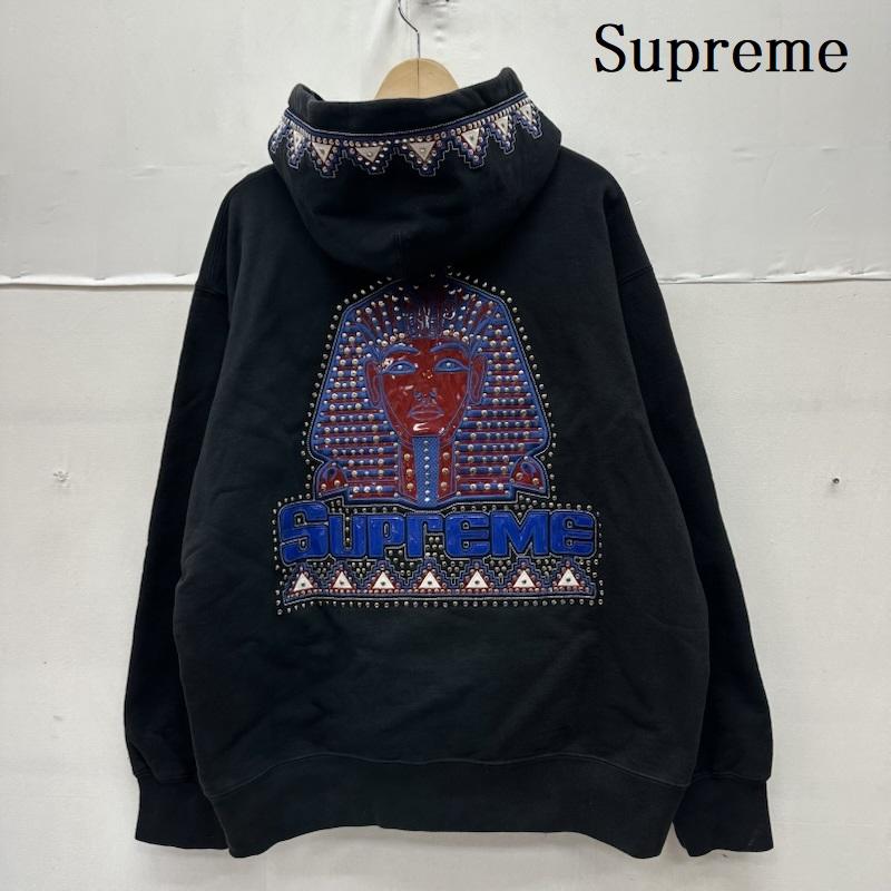 シュプリーム Supreme パーカー 長袖 20AW Pharaoh Studded Hooded Sweatshirt ファラオ スタッズ パーカー L 黒 / ブラック / black メンズ USED 古着 中古 50163165