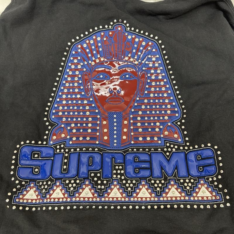 シュプリーム Supreme パーカー 長袖 20AW Pharaoh Studded Hooded Sweatshirt ファラオ スタッズ パーカー L 黒 / ブラック / black メンズ USED 古着 中古 50163165